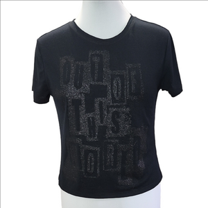 NWOT CIRCUS NY By Sam Edelman black sequins crew neck t-shirt